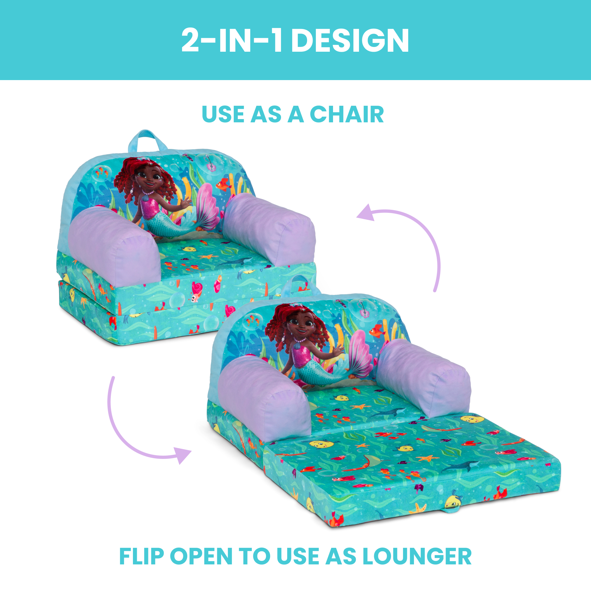 Ariel Cozee Buddy Flip-Out Chair | Delta Children